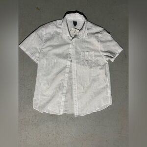 J. Crew men’s White Textured Button Down Shirt XL short sleeve new with tags